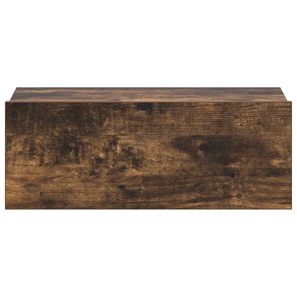 Floating Nightstands 2 pcs Smoked Oak 40x30x15cm Engineered Wood