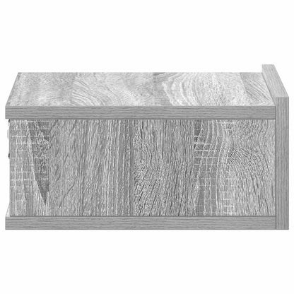 815285 vidaXL Floating Nightstands 2pcs Grey Sonoma 40x30x15cm Engineered Wood