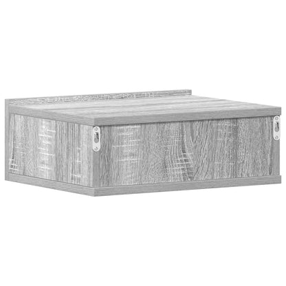 815285 vidaXL Floating Nightstands 2pcs Grey Sonoma 40x30x15cm Engineered Wood