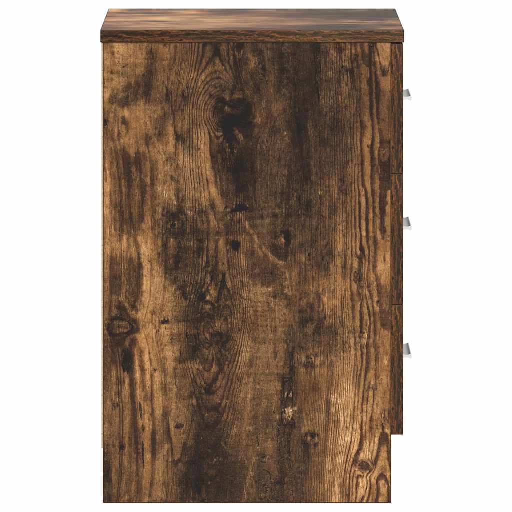 Bedside Cabinets 2 pcs Smoked Oak 38x35x56 cm Engineered Wood