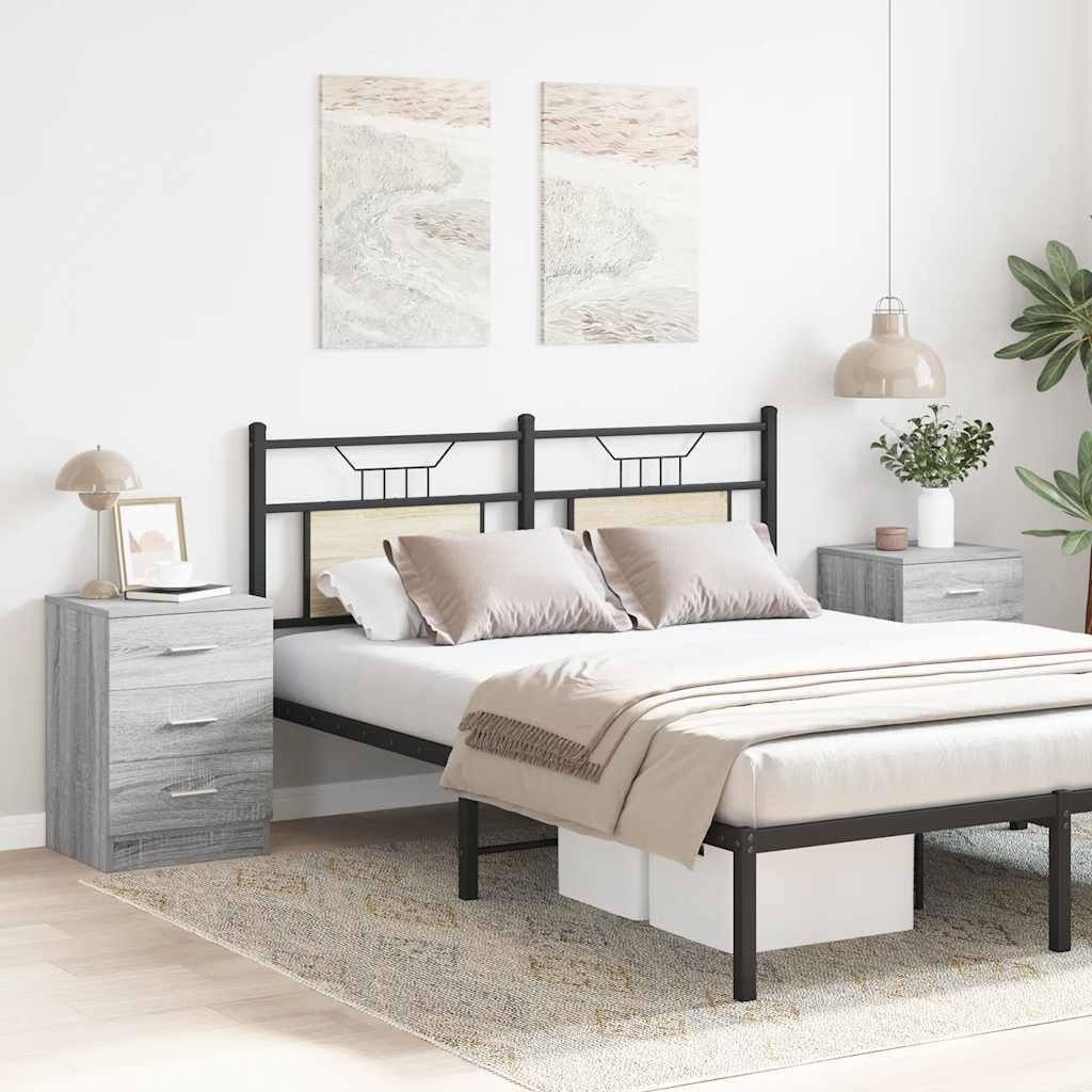 Bedside Cabinets 2 pcs Grey Sonoma 38x35x56 cm Engineered Wood