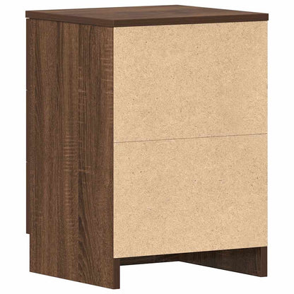 Bedside Cabinet Brown Oak 38x35x56 cm Engineered Wood