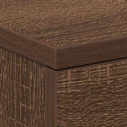 Bedside Cabinet Brown Oak 38x35x56 cm Engineered Wood
