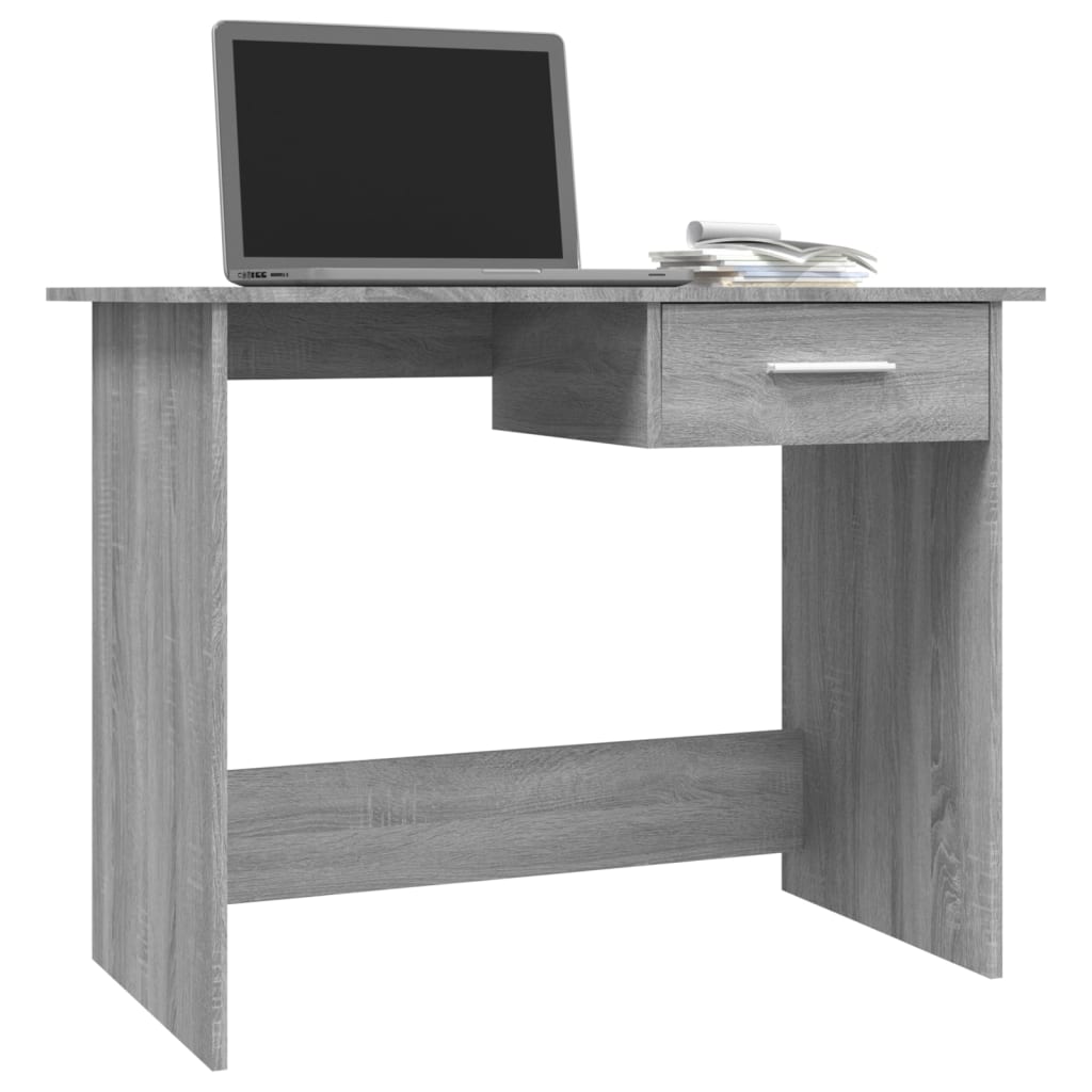 Desk Grey Sonoma 100x50x76 cm Engineered Wood