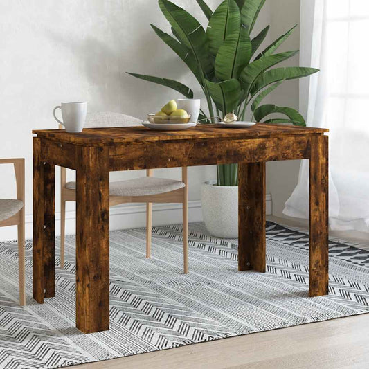 Dining Table Smoked Oak 120x60x76 cm Engineered Wood