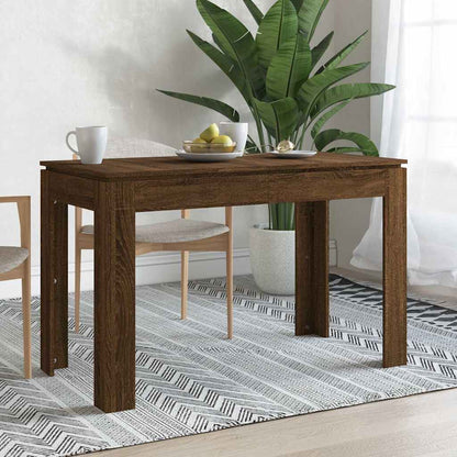 Dining Table | Brown Oak | Engineered Wood | 120x60x76 cm | Durable
