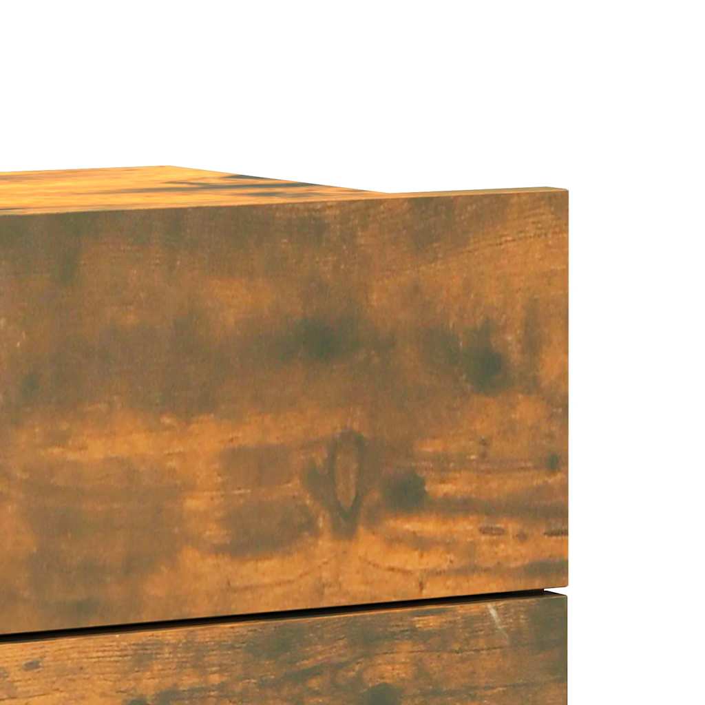 Bedside Cabinets Smoked Oak 40x30x30 cm Engineered Wood
