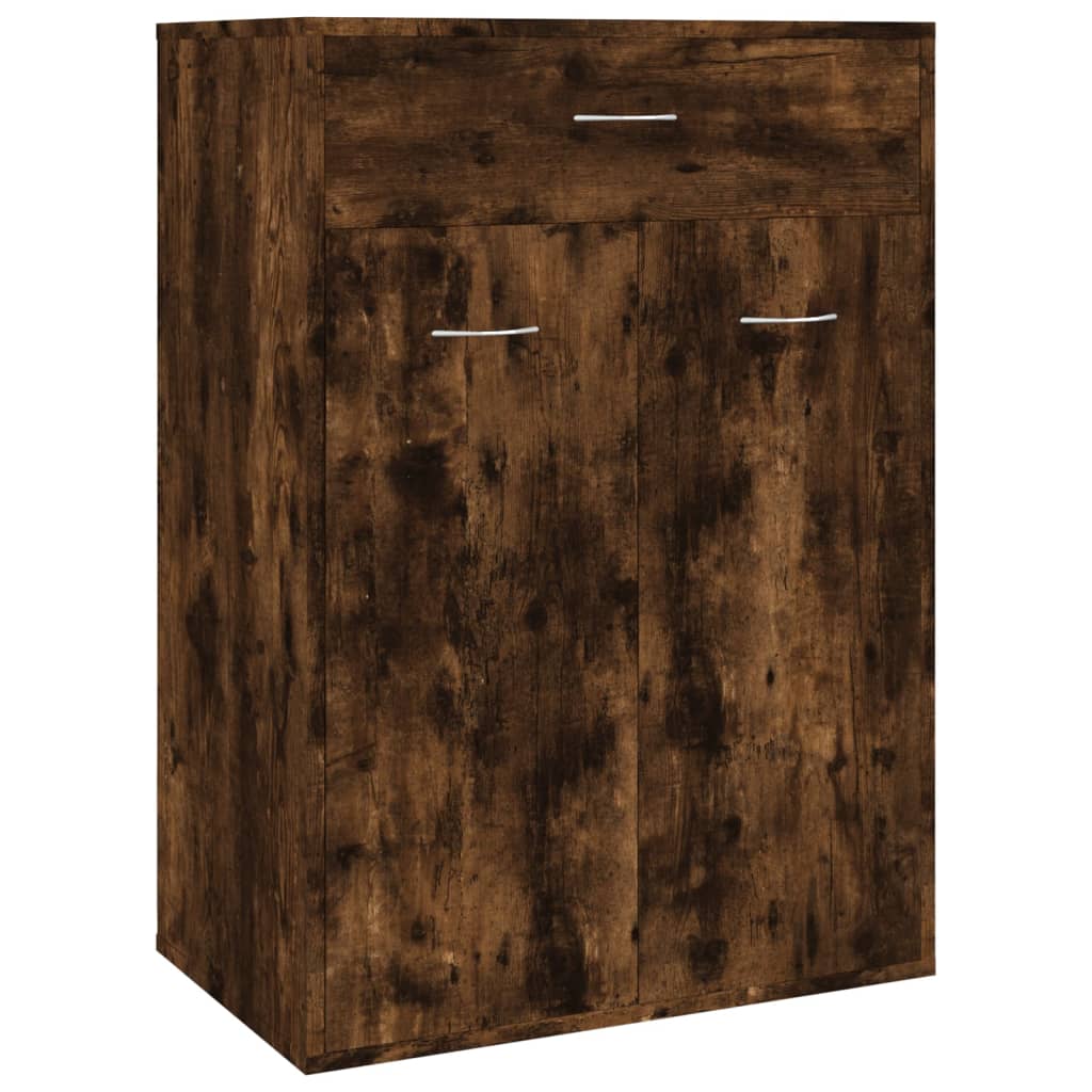 Shoe Cabinet | Smoked Oak | Engineered Wood | Compact | Storage