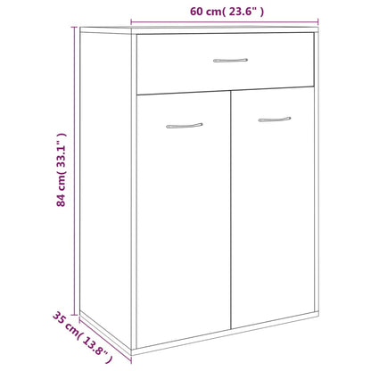 Shoe Cabinet | Smoked Oak | Engineered Wood | Compact | Storage