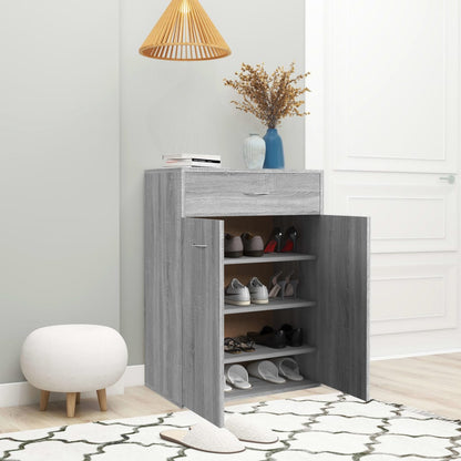 Shoe Cabinet | Grey Sonoma | Engineered Wood | Medium | Shoe Cabinet