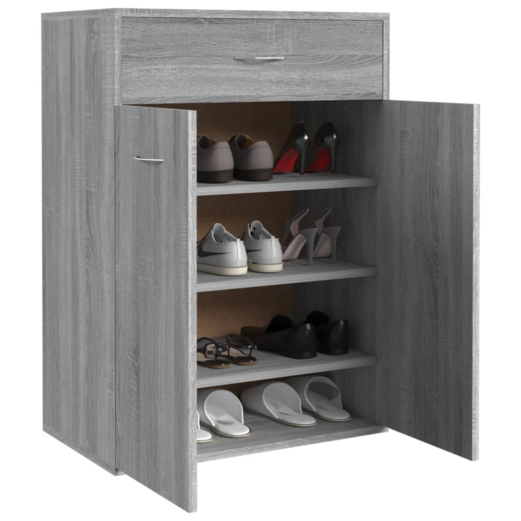 Shoe Cabinet | Grey Sonoma | Engineered Wood | Medium | Shoe Cabinet