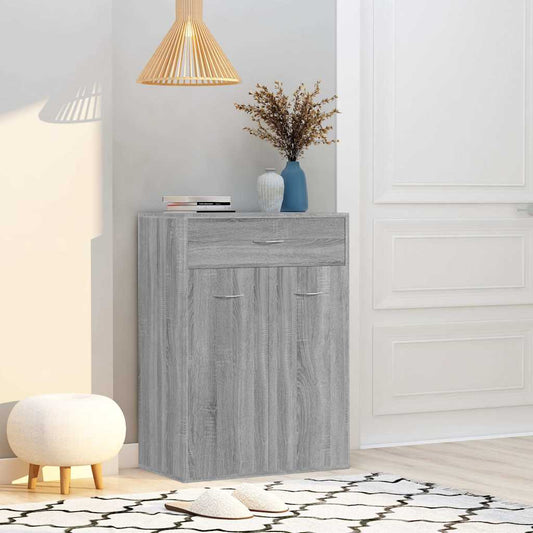 Shoe Cabinet | Grey Sonoma | Engineered Wood | Medium | Shoe Cabinet
