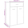 Shoe Cabinet Brown Oak 60x35x84 cm Engineered Wood