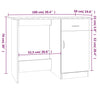 Desk Grey Sonoma 100x50x76 cm Engineered Wood