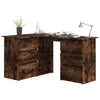 Corner Desk Smoked Oak 57.1"x39.4"x29.9" Engineered Wood