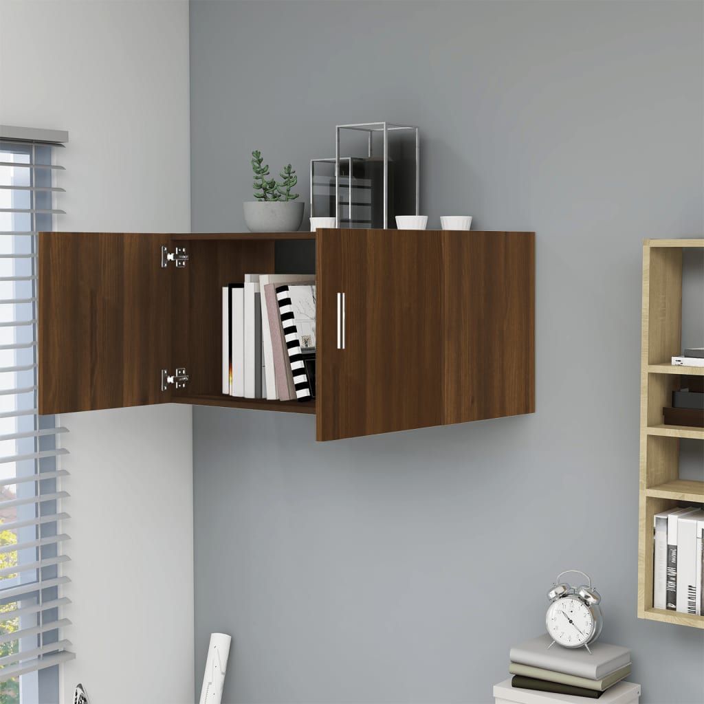 Wall Mounted Cabinet Brown Oak 80x39x40 cm Engineered Wood