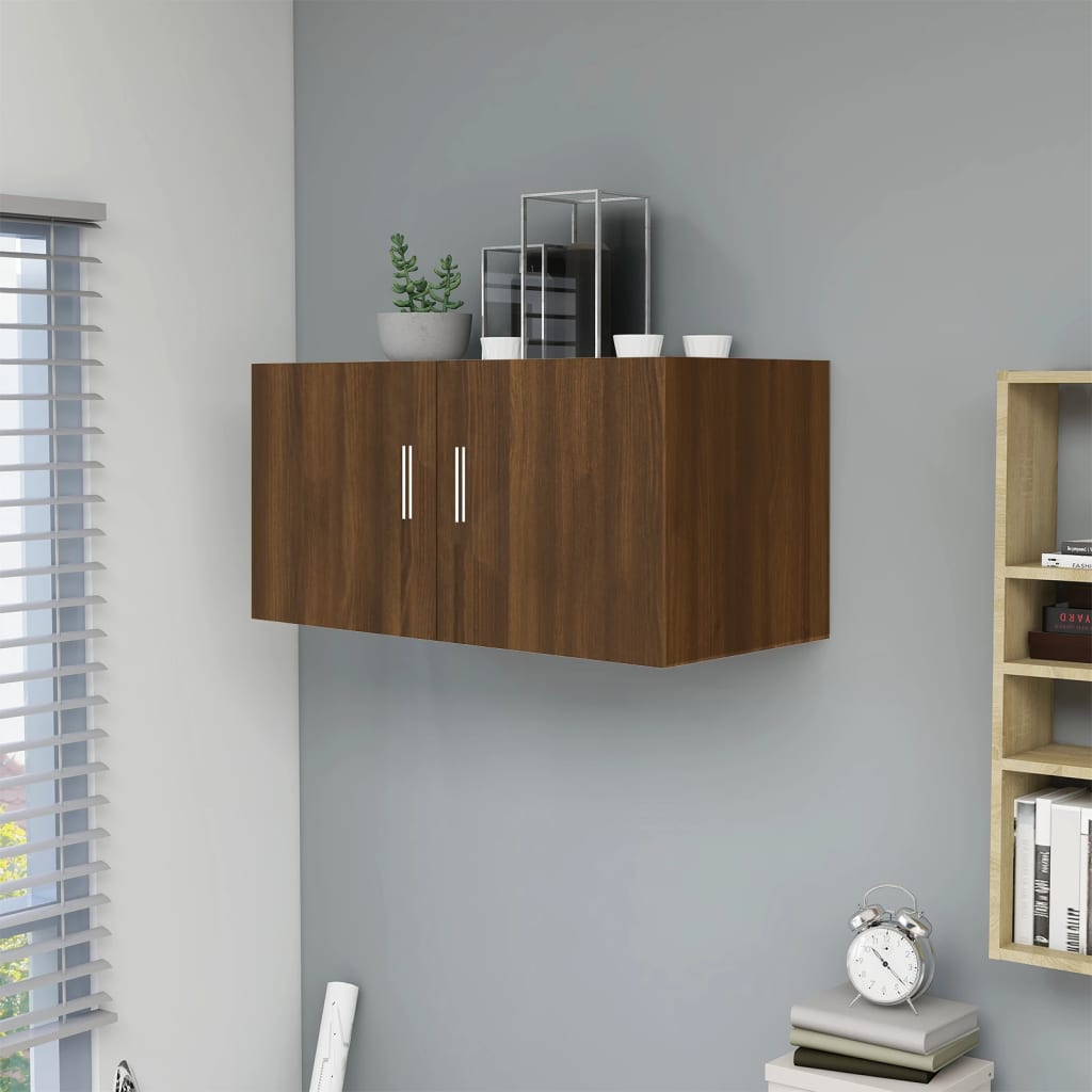 Wall Mounted Cabinet Brown Oak 80x39x40 cm Engineered Wood