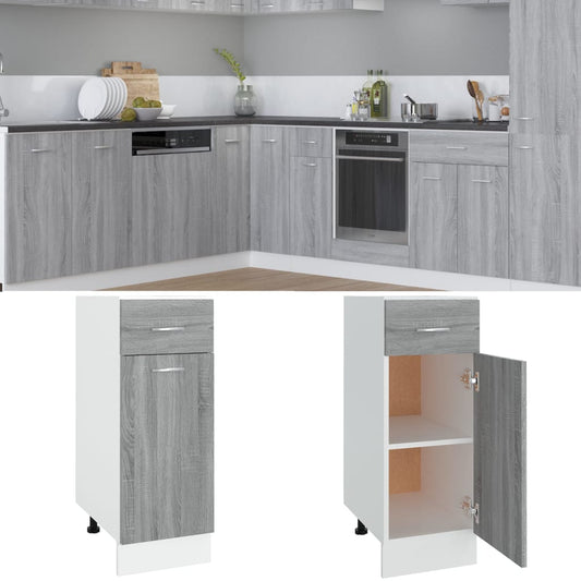 Drawer Bottom Cabinet Lyon Grey Sonoma 30x46x81.5 cm Engineered Wood