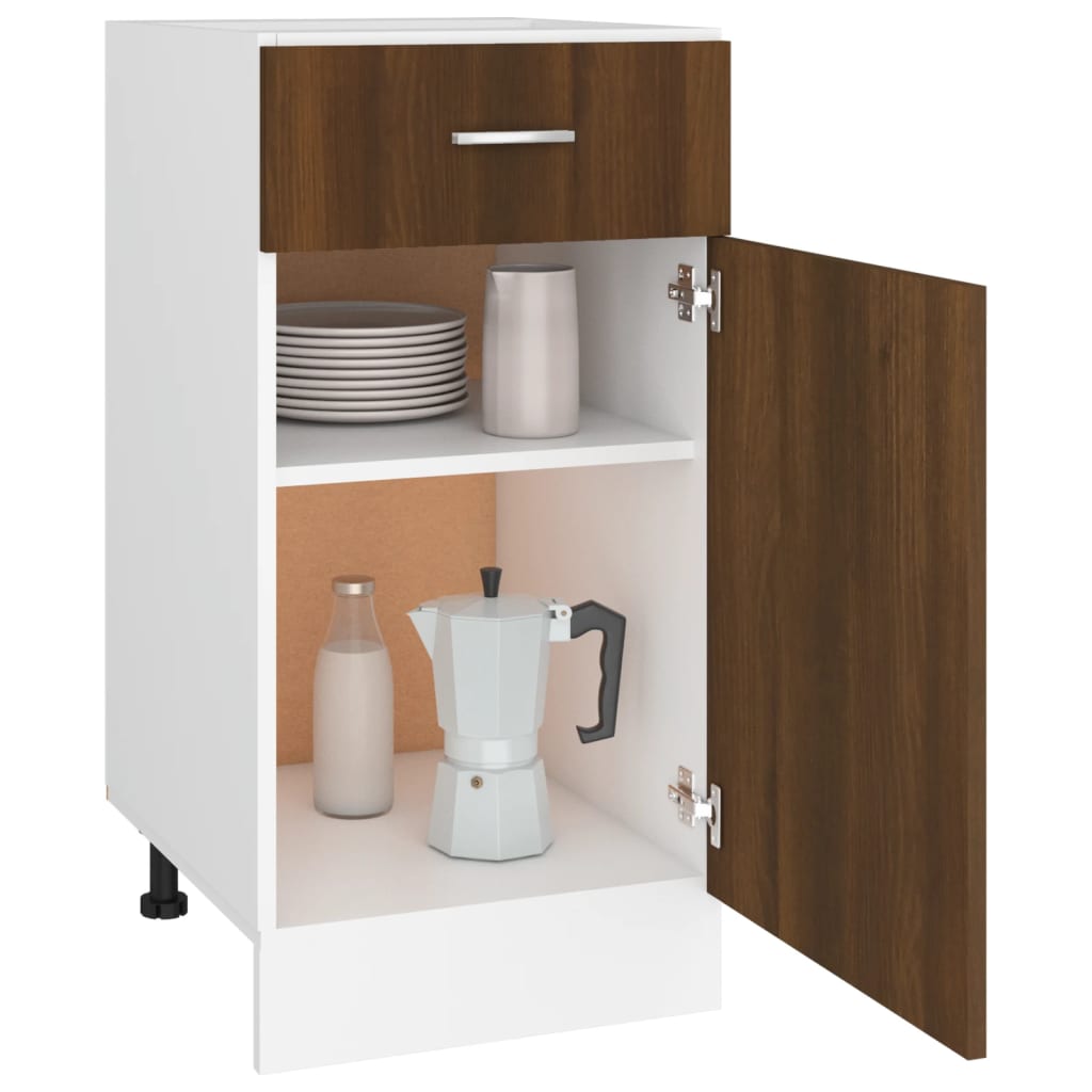 Drawer Bottom Cabinet Lyon Brown Oak 40x46x81.5 cm Engineered Wood