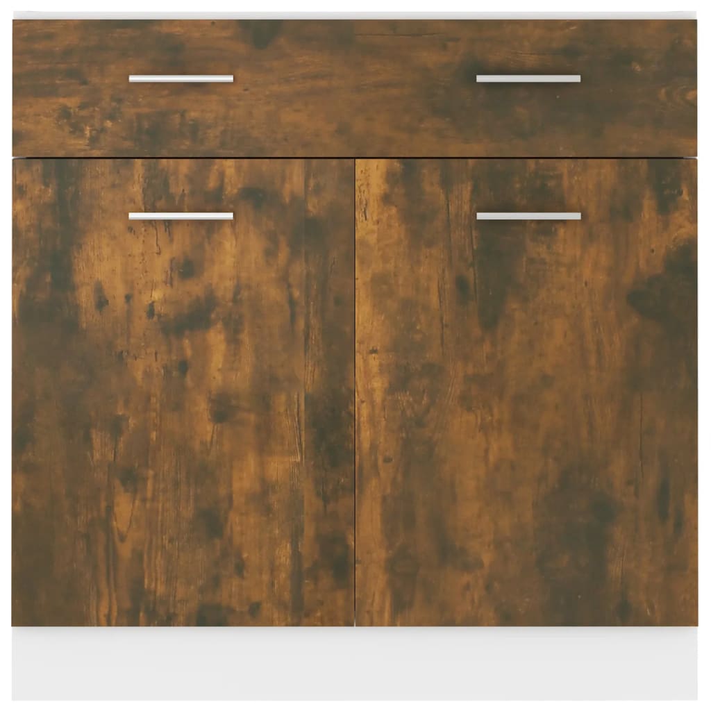 Drawer Bottom Cabinet Lyon Smoked Oak 80x46x81.5 cm Engineered Wood