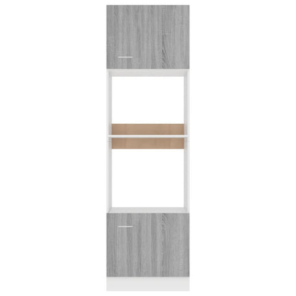 Microwave Cabinet Lyon Grey Sonoma 60x57x207 cm Engineered Wood