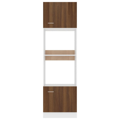 Microwave Cabinet Lyon Brown Oak 60x57x207 cm Engineered Wood