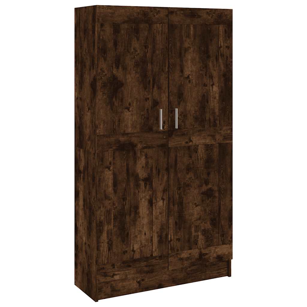 Book Cabinet Smoked Oak 82,5x30,5x150 cm Engineered Wood