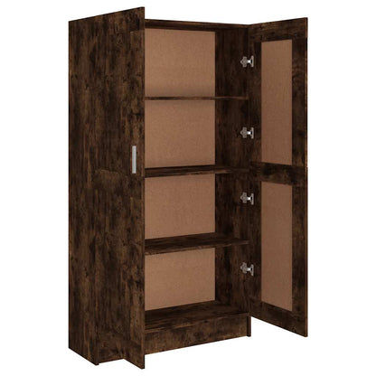 Book Cabinet Smoked Oak 82,5x30,5x150 cm Engineered Wood