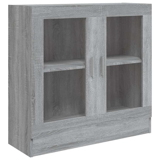 Vitrine Cabinet Grey Sonoma 82,5x30,5x80 cm Engineered Wood