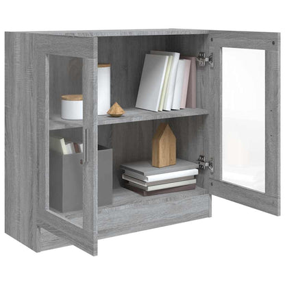 Vitrine Cabinet Grey Sonoma 82,5x30,5x80 cm Engineered Wood