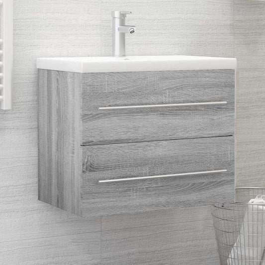 Sink Cabinet Grey Sonoma 60x38,5x48 cm Engineered Wood