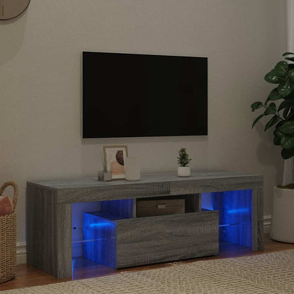 TV Cabinet with LED Lights Grey Sonoma 120x35x40 cm