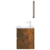 2 Piece Bathroom Furniture Set Smoked Oak Engineered Wood