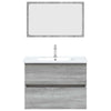 2 Piece Bathroom Furniture Set Grey Sonoma Engineered Wood
