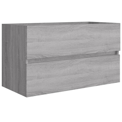 2 Piece Bathroom Furniture Set Grey Sonoma Engineered Wood