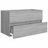2 Piece Bathroom Furniture Set Grey Sonoma Engineered Wood
