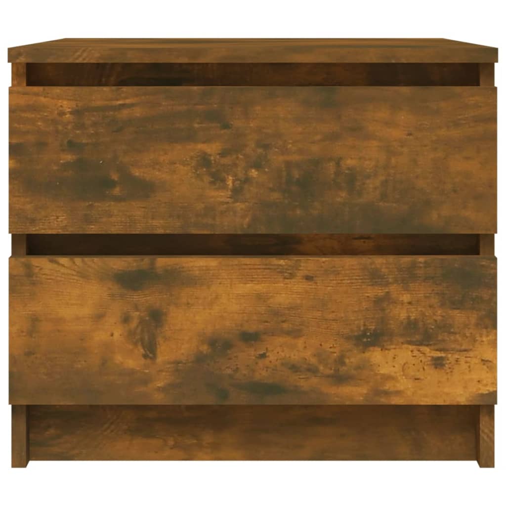 Bed Cabinets 2 pcs Smoked Oak 50x39x43.5 cm Engineered Wood