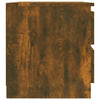 Bed Cabinets 2 pcs Smoked Oak 50x39x43.5 cm Engineered Wood