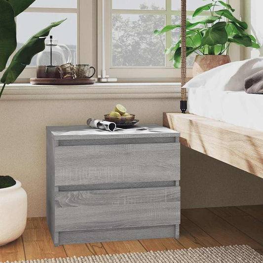 Bed Cabinet Grey Sonoma 50x39x43,5 cm Engineered Wood