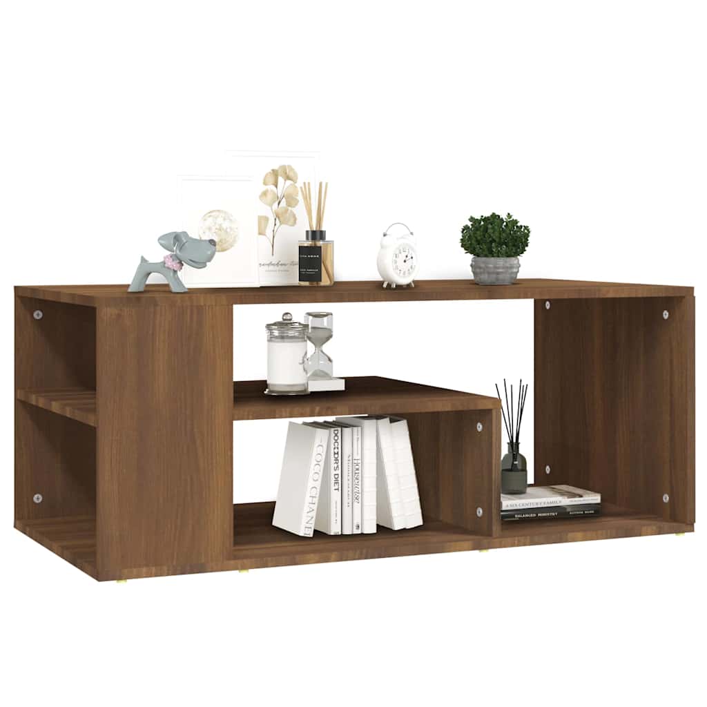 Coffee Table | Brown Oak | Engineered Wood | 100x50x40 cm | Coffee Table