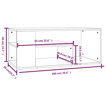 Coffee Table | Brown Oak | Engineered Wood | 100x50x40 cm | Coffee Table