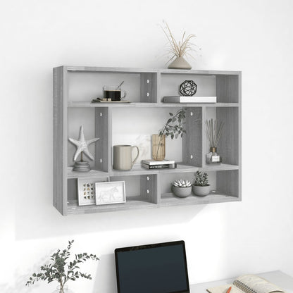 Wall Shelf Grey Sonoma 75x16x55 cm Engineered Wood