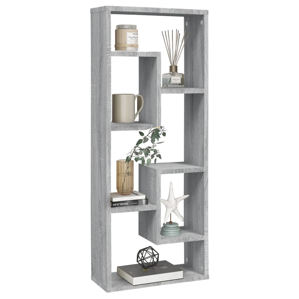 Wall Shelf Grey Sonoma 36x16x90 cm Engineered Wood