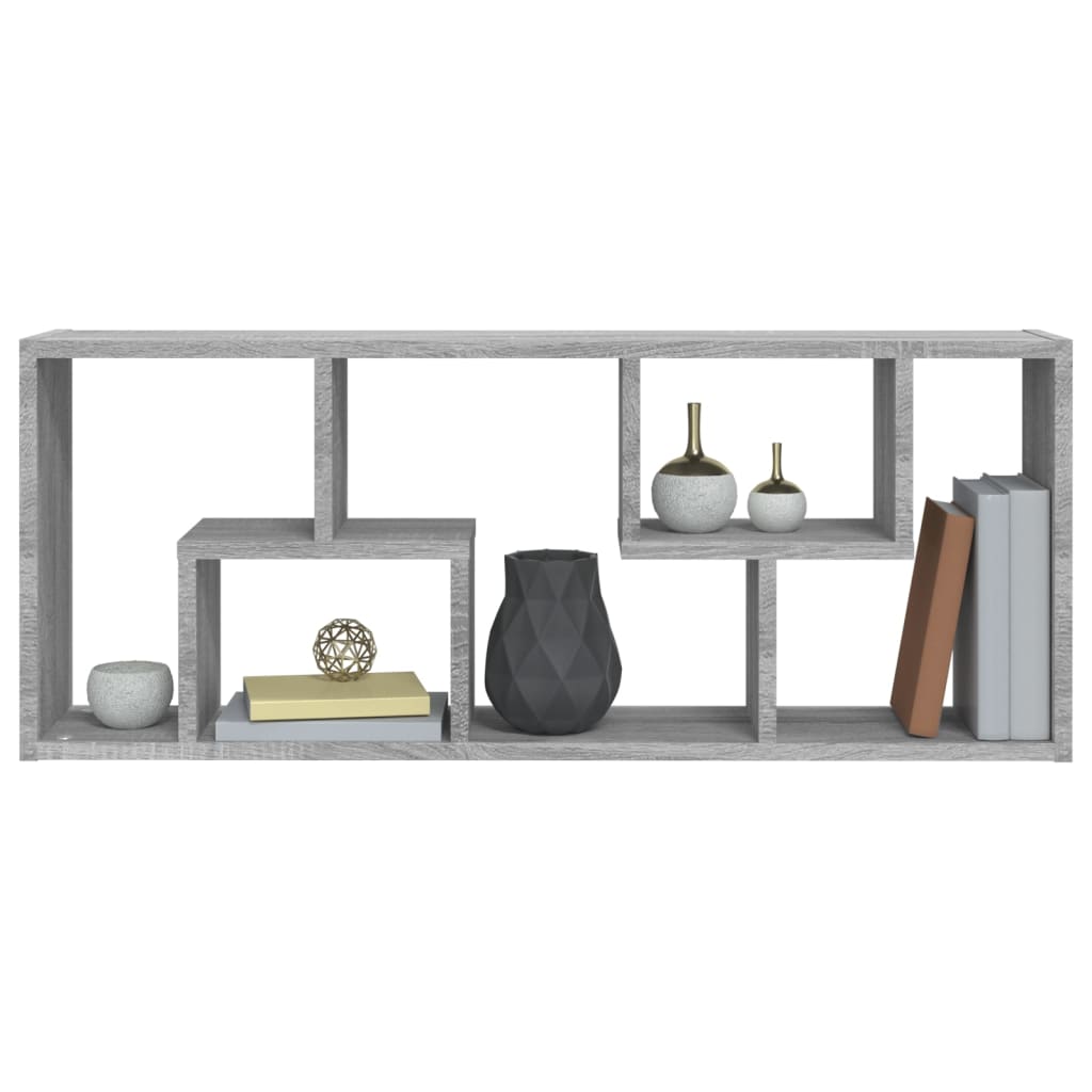 Wall Shelf Grey Sonoma 36x16x90 cm Engineered Wood