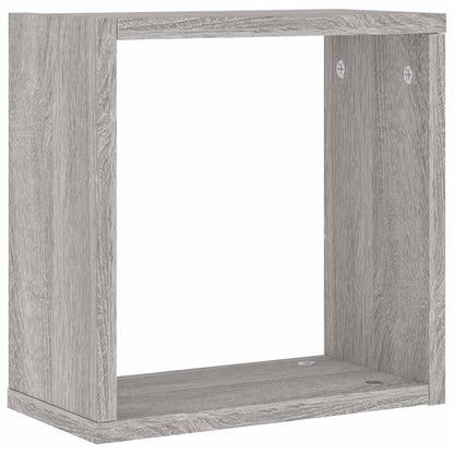 Wall Cube Shelves 4 pcs Grey Sonoma 30x15x30 cm