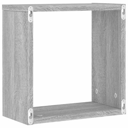 Wall Cube Shelves 4 pcs Grey Sonoma 30x15x30 cm