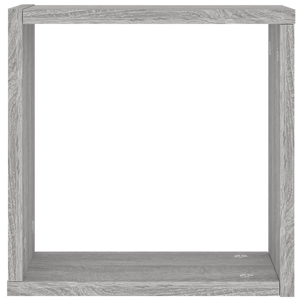 Wall Cube Shelves 6 pcs Grey Sonoma 30x15x30 cm