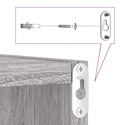 Wall Shelves 2 pcs Grey Sonoma 26 x 15 x 26 cm Engineered Wood