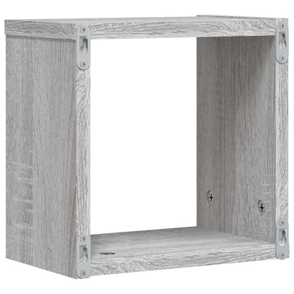 Wall Shelves 4 pcs Grey Sonoma 26 x 15 x 26 cm Engineered Wood