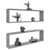 Wall Cube Shelves 2 pcs Grey Sonoma 100x15x30 cm Engineered Wood